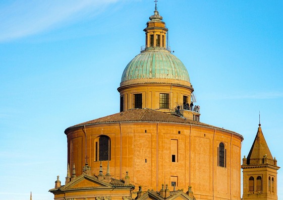 Imagen del Santuario de San Luca, Bolonia.