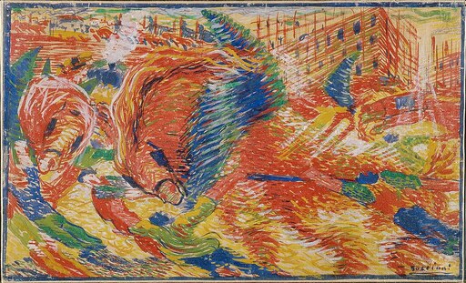 Obra 'La ciudad que sube' de Umberto Boccioni