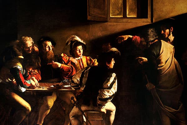 Pintura de Caravaggio, La vocación de San Mateo