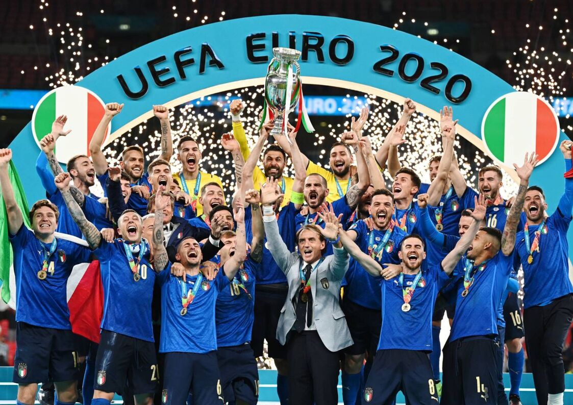 Imagen de cuando el equipo azzurra gano la euro compa en 2020.