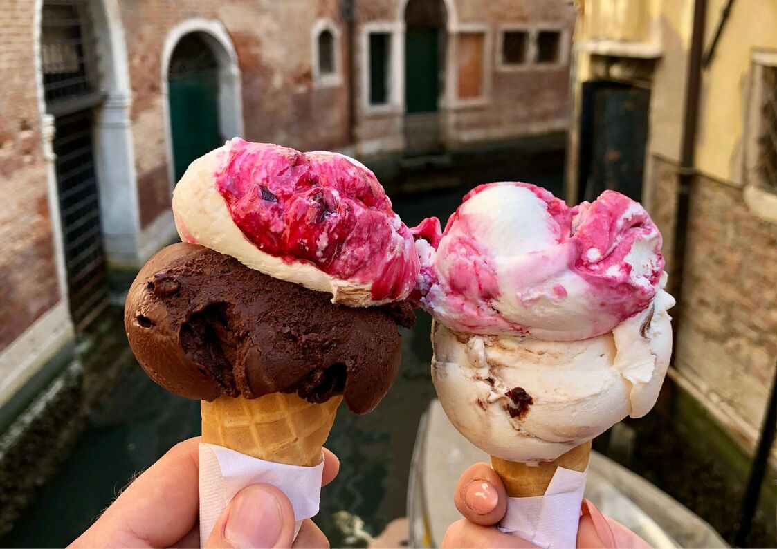 Gelato italiano con sabores intensos