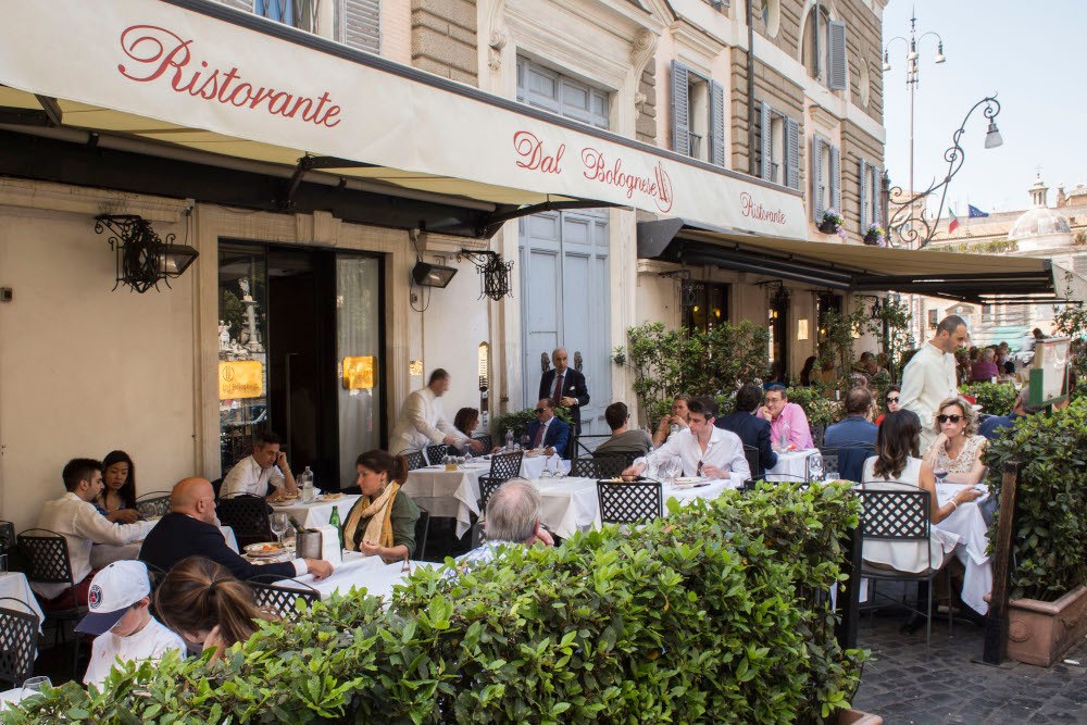 Restaurante Dal Bolognese, Roma.
