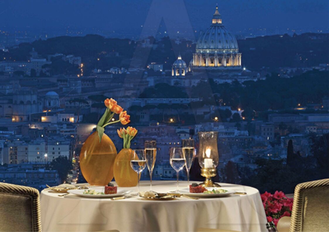 Restaurante La Pergola, Roma.
